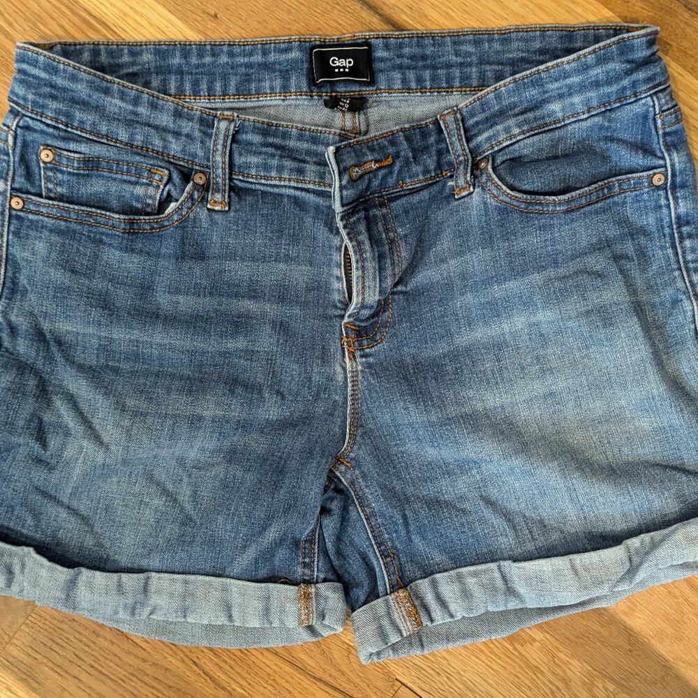 Gap Denim Jeans shorts roll cuff - women's 8